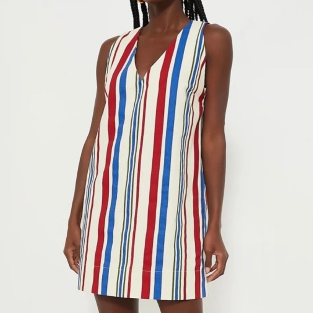 NEW Tuckernuck Pomander Place Stripe Sleeveless Dress Women’s M Red/White/Blue